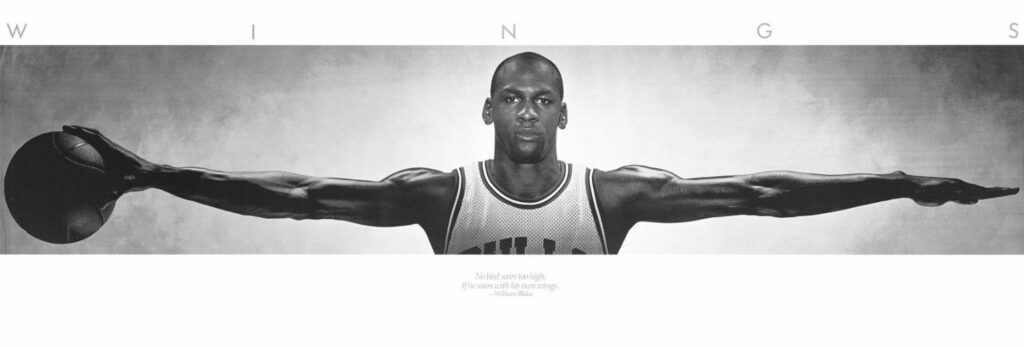 The iconic Michael Jordan Wings poster from Nike in 1986